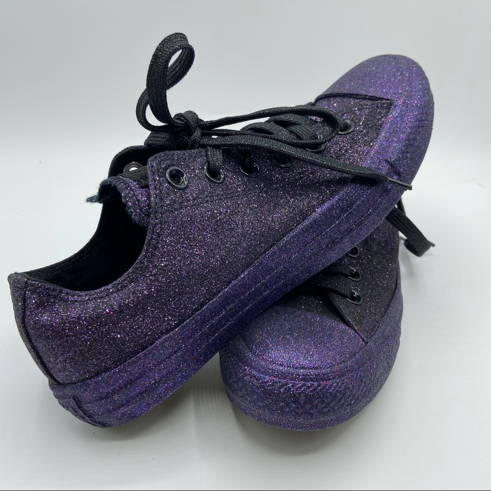 Converse Chuck Taylor Purple Glitter Sneakers Sz 8